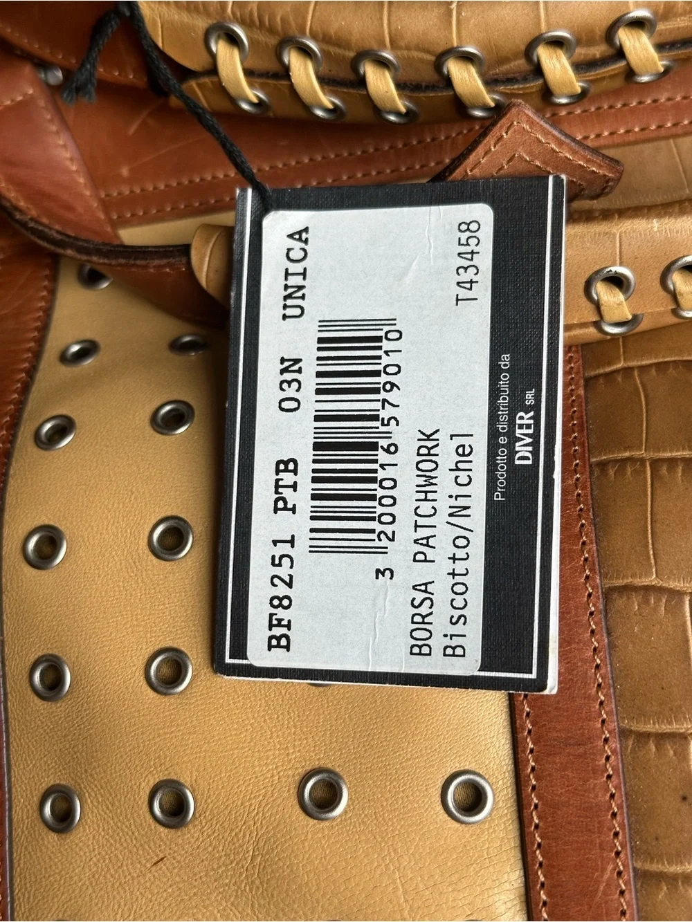 Gianni Versace Patchwork Panel Leather Bag